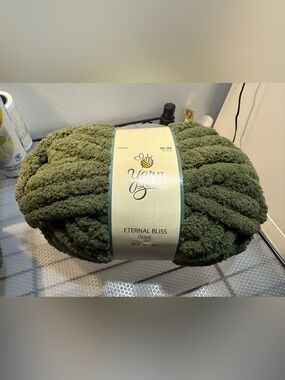 NWT Yarn Bee Eternal Bliss Jumbo Olive Yarn - 28 Yards (Lot of 3)